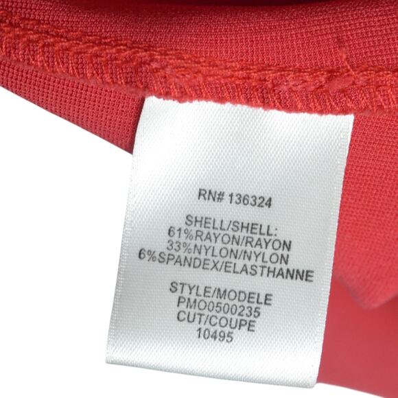 Halston Heritage Smooth Operator 2 Off Shoulder Sheath Mini Dress Red Cocktail - Picture 8 of 10